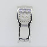 14K White Gold Semi Mount Pendant Setting Cushion CU 9x7mm PJC2233P14KW - Syzjewelry